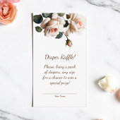 Carte D'accompagnement Baby shower Rose de thé doux Raffle