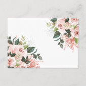 Carte D'accompagnement Baby shower rose floral Déchet de plongée Raffle (Dos)