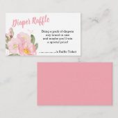 Carte D'accompagnement Baby shower rose floral Raffin (Devant / Derrière)