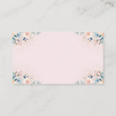 Carte D'accompagnement Baby shower rose Floral Repas de (Dos)