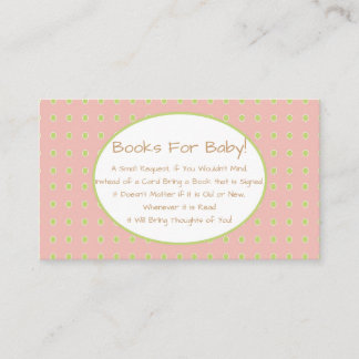 Carte D'accompagnement Baby shower Rose Girl Bird Demande de carnet Insér