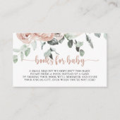 Carte D'accompagnement Baby shower Rose Rose Dusty Classic Demande de rés (Devant)