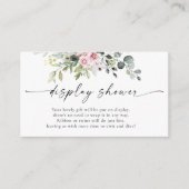 Carte D'accompagnement Baby shower rose verdoyant avec douche (Devant)