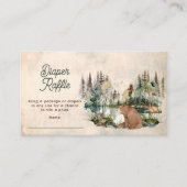 Carte D'accompagnement Baby shower roumain d'ours de forêt (Devant)