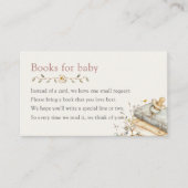 Carte D'accompagnement Baby Shower Rustic Botanical Books For Baby (Devant)