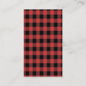 Carte D'accompagnement Baby shower Rustic Forest Plaid Lumberjack Boys (Dos)