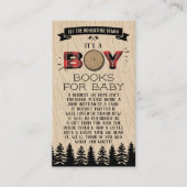 Carte D'accompagnement Baby shower Rustic Forest Plaid Lumberjack Boys (Devant)