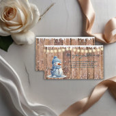Carte D'accompagnement Baby shower rustique moderne élégant Blue Snowman