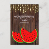 Carte D'accompagnement Baby shower Rustique moderne Watermelon Slices (Devant)