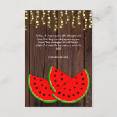 Carte D'accompagnement Baby shower Rustique moderne Watermelon Slices (Devant)