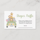 Carte D'accompagnement Baby shower Safari Raffle de couches (Devant)