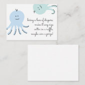 Carte D'accompagnement Baby shower Sea Friends (Devant / Derrière)