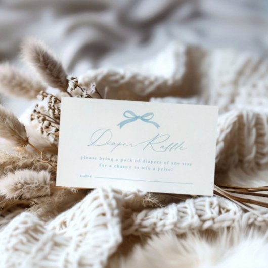 Carte D'accompagnement Baby shower simple à roulettes bleu