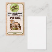 Carte D'accompagnement Baby shower singe BILLETS DIAPER RAFFLE Nali NJM (Devant / Derrière)