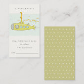 Carte D'accompagnement Baby shower sous-marin à rouleaux (Devant / Derrière)