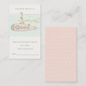 Carte D'accompagnement Baby shower sous-marin à rouleaux (Devant / Derrière)