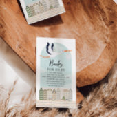 Carte D'accompagnement Baby shower Stork Boho Livres pour bébé