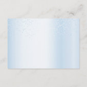 Carte D'accompagnement Baby shower Stroller Blue Floral Diaper Raffle (Dos)