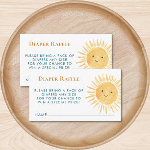 Carte D'accompagnement Baby shower Sun-Thème Raffle