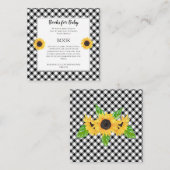 Carte D'accompagnement Baby shower Sunflowers Demande de réservation (Devant / Derrière)