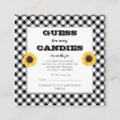 Carte D'accompagnement Baby shower Sunflowers Guides Candies en Jar Game (Devant)