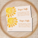 Carte D'accompagnement Baby shower Sunshine Raffle<br><div class="desc">Ces Cartes à Raffle de Basse-Basse sont décorées avec un soleil aquarelle sur un arrière - plan crème souple. Le texte est personnalisable. Parce que nous créons notre oeuvre,  vous ne trouverez pas cette image exacte d'autres designers. Aquarelle originale © Michele Davies.</div>