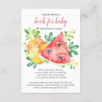 Baby shower Sweet Watermelon Livre pour Baby Card