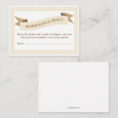 Carte D'accompagnement Baby shower Tan Déchets Raffin Billet Insertion (Devant / Derrière)