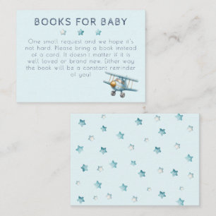 Carte D'accompagnement Baby shower Teddy Bear Blue Book Demande