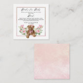 Carte D'accompagnement Baby shower Teddy Bear Butterfly (Devant / Derrière)