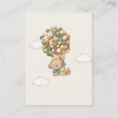 Carte D'accompagnement Baby shower Teddy Bear Raffin (Dos)