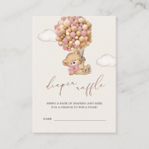 Carte D'accompagnement Baby shower Teddy Bear Raffin