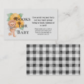 Carte D'accompagnement Baby shower Teddy Bear Teddy Sunflower Demande de  (Devant / Derrière)