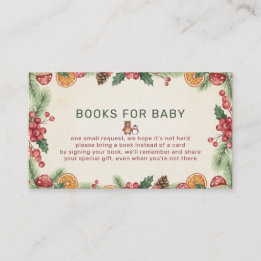 Carte D'accompagnement Baby-Shower Thème Forêt d'Hiver