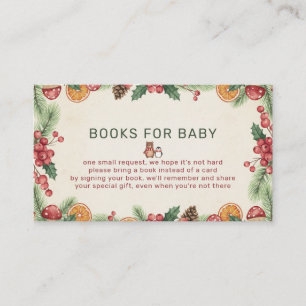 Carte D'accompagnement Baby-Shower Thème Forêt d'Hiver