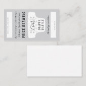 Carte D'accompagnement Baby shower Tickets Reflets Reflets Gris (Devant / Derrière)