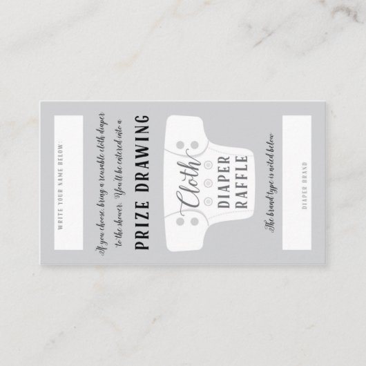 Carte D'accompagnement Baby shower Tickets Reflets Reflets Gris (Devant)