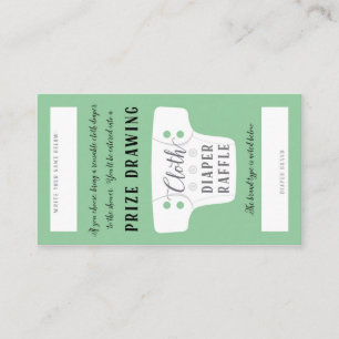 Carte D'accompagnement Baby shower Tickets Repas de Quitrine de Linge Ver
