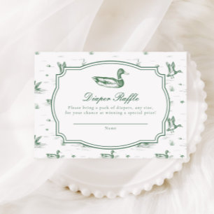 Carte D'accompagnement Baby-Shower Toile Canard Colvert Mixte