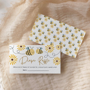 Carte D'accompagnement Baby Shower Tombola de Couches Fleur de Tournesol