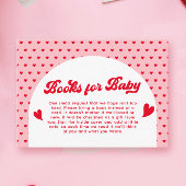 Carte D'accompagnement Baby shower Valentines rouge et rose Demande de ré