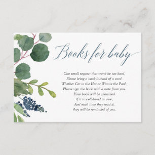 Carte D'accompagnement Baby shower vert bleu roux demande de réservation