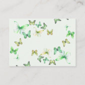 Carte D'accompagnement Baby Shower Vert Une Petite Fée Papillon Tirage au (Dos)