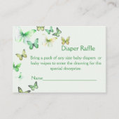 Carte D'accompagnement Baby Shower Vert Une Petite Fée Papillon Tirage au (Devant)