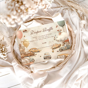 Carte D'accompagnement Baby-Shower Vintage sur le Thème de la Course