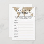 Carte D'accompagnement Baby shower Voyage Word Scramble Jeu (Devant / Derrière)
