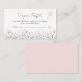 Carte D'accompagnement Baby shower Whimsical Enchanted Fleur sauvage Fair (Devant / Derrière)