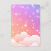 Carte D'accompagnement Baby shower Whimsical Hearts & Rainbows (Dos)