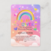 Carte D'accompagnement Baby shower Whimsical Hearts & Rainbows (Devant)