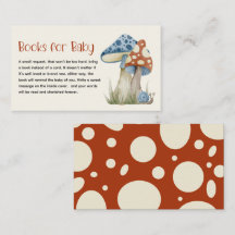 Baby shower Whimsical Mushroom Livres pour bébé